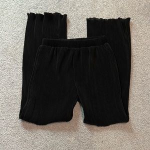 Rachel Zoe Black Ribbed Stretchy Pants